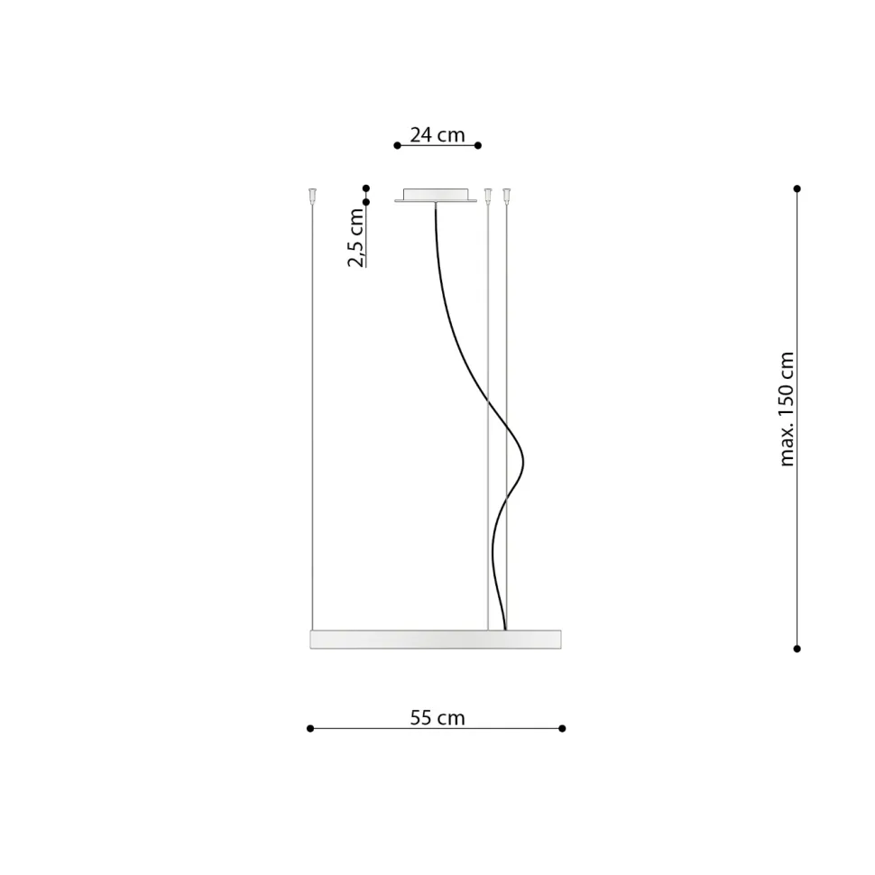 Żyrandol RIO 55 zielona oliwka LED 3000K