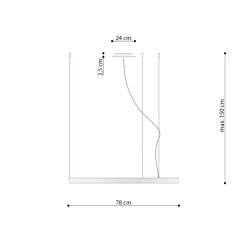 Żyrandol RIO 78 zielona oliwka LED 4000K