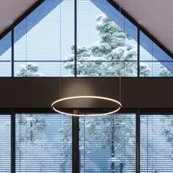 Żyrandol RISA 90 czarny LED 3000K