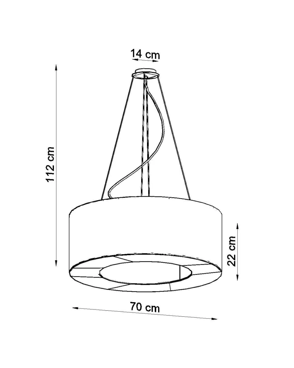 Żyrandol SATURNO 70 biały