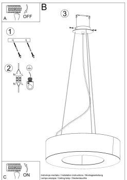 Żyrandol SATURNO 70 biały
