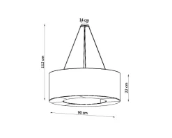 Żyrandol SATURNO 90 biały
