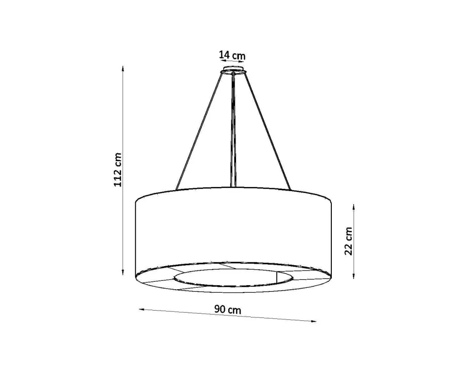 Żyrandol SATURNO 90 biały