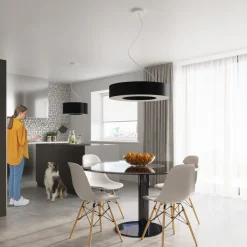 Żyrandol SATURNO SLIM 70 czarny