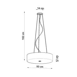 Żyrandol SKALA 50 biały
