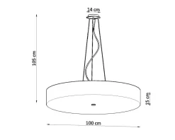 Żyrandol SKALA 100 biały