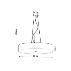 Żyrandol SKALA 90 czarny
