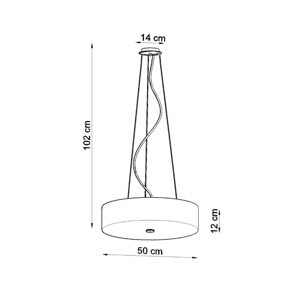 Żyrandol SKALA 50 czarny