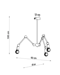 Żyrandol STARK 3 czarny