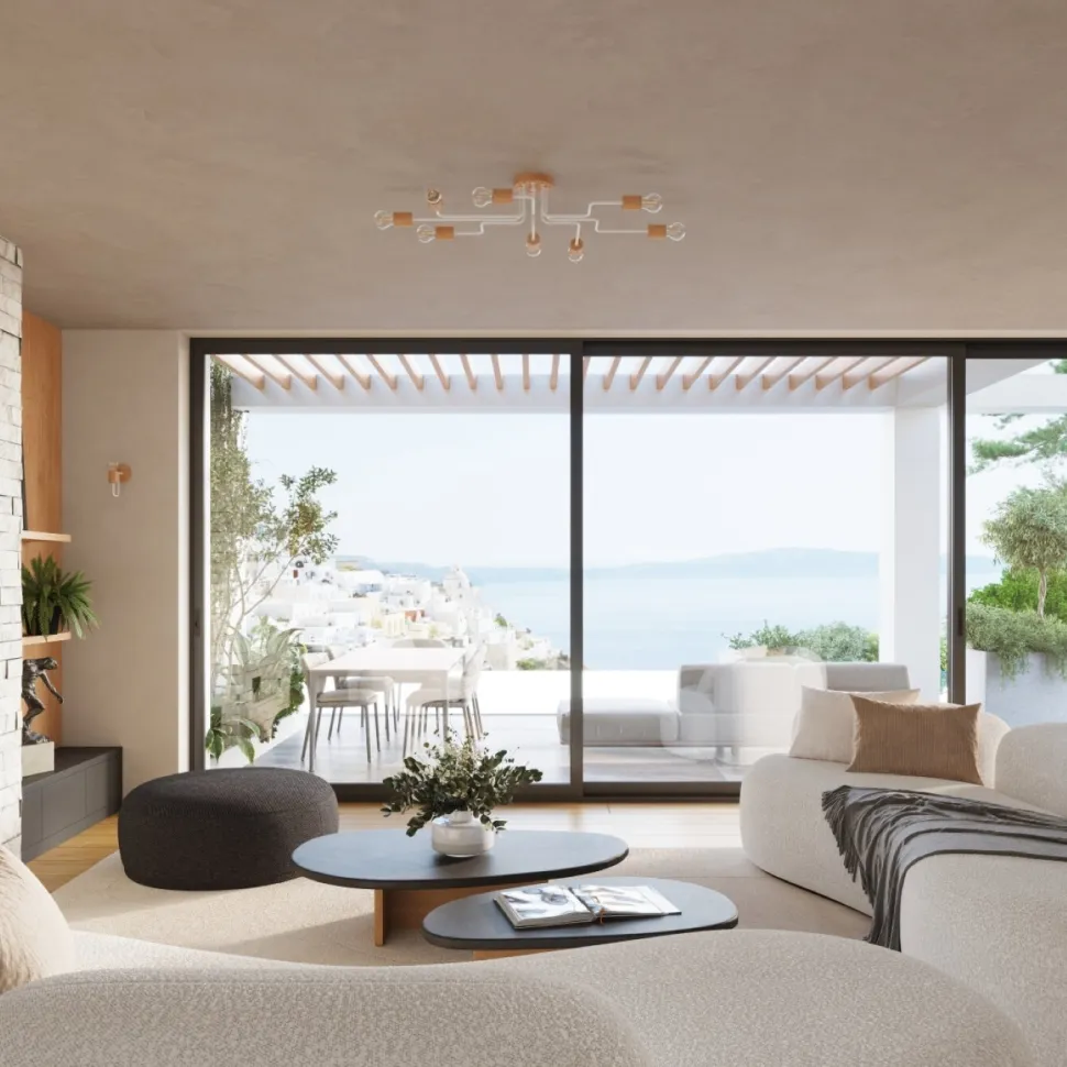 Żyrandol TIMBO 8 biały