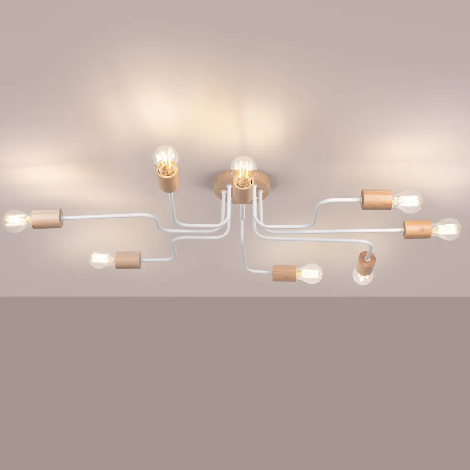 Żyrandol TIMBO 8 biały