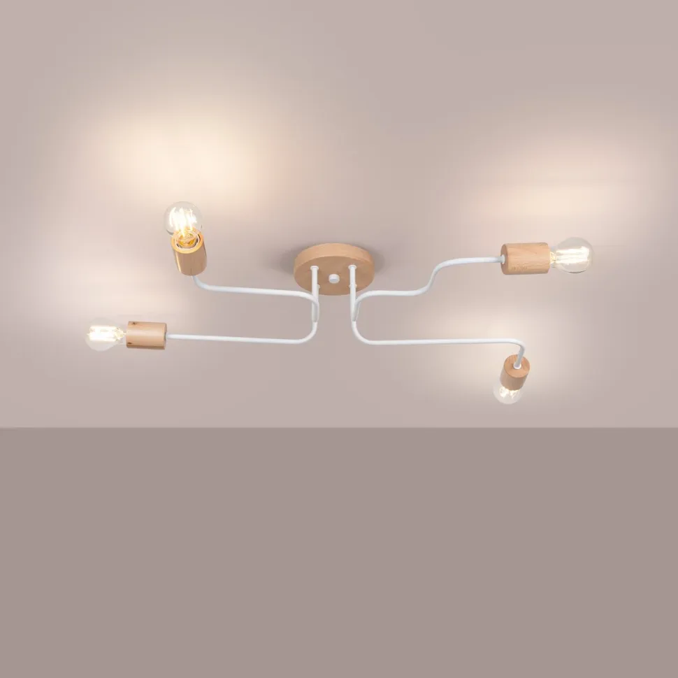 Żyrandol TIMBO 4 biały