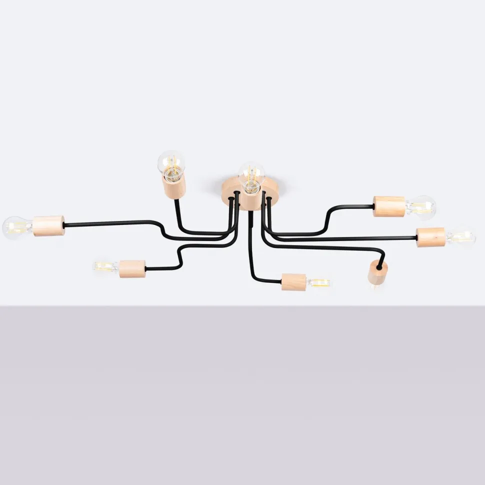 Żyrandol TIMBO 8 czarny