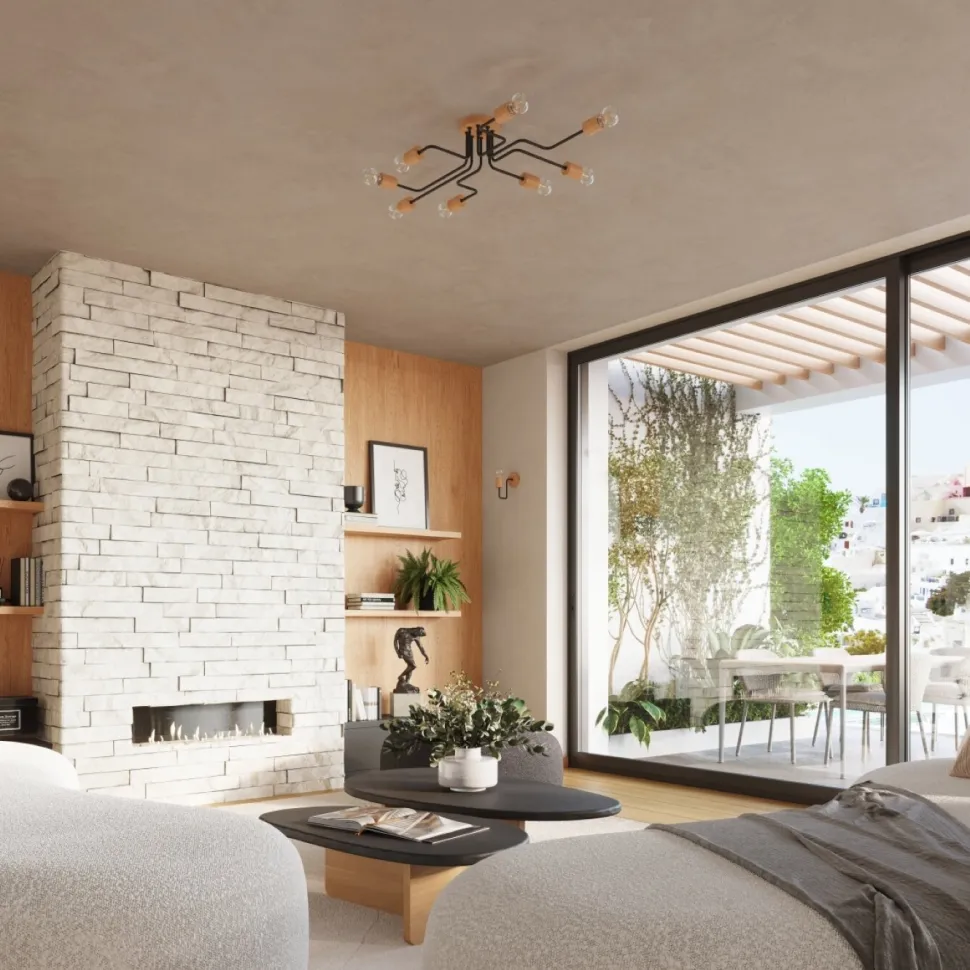 Żyrandol TIMBO 8 czarny