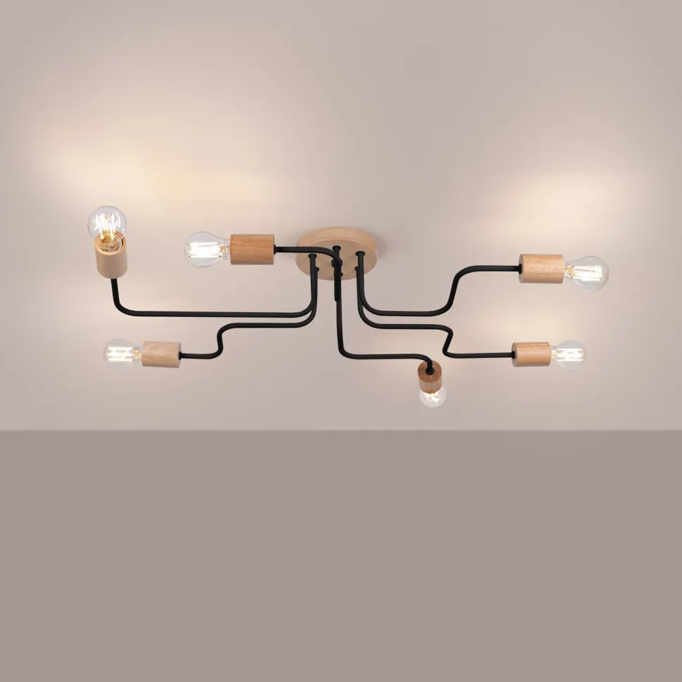 Żyrandol TIMBO 6 czarny