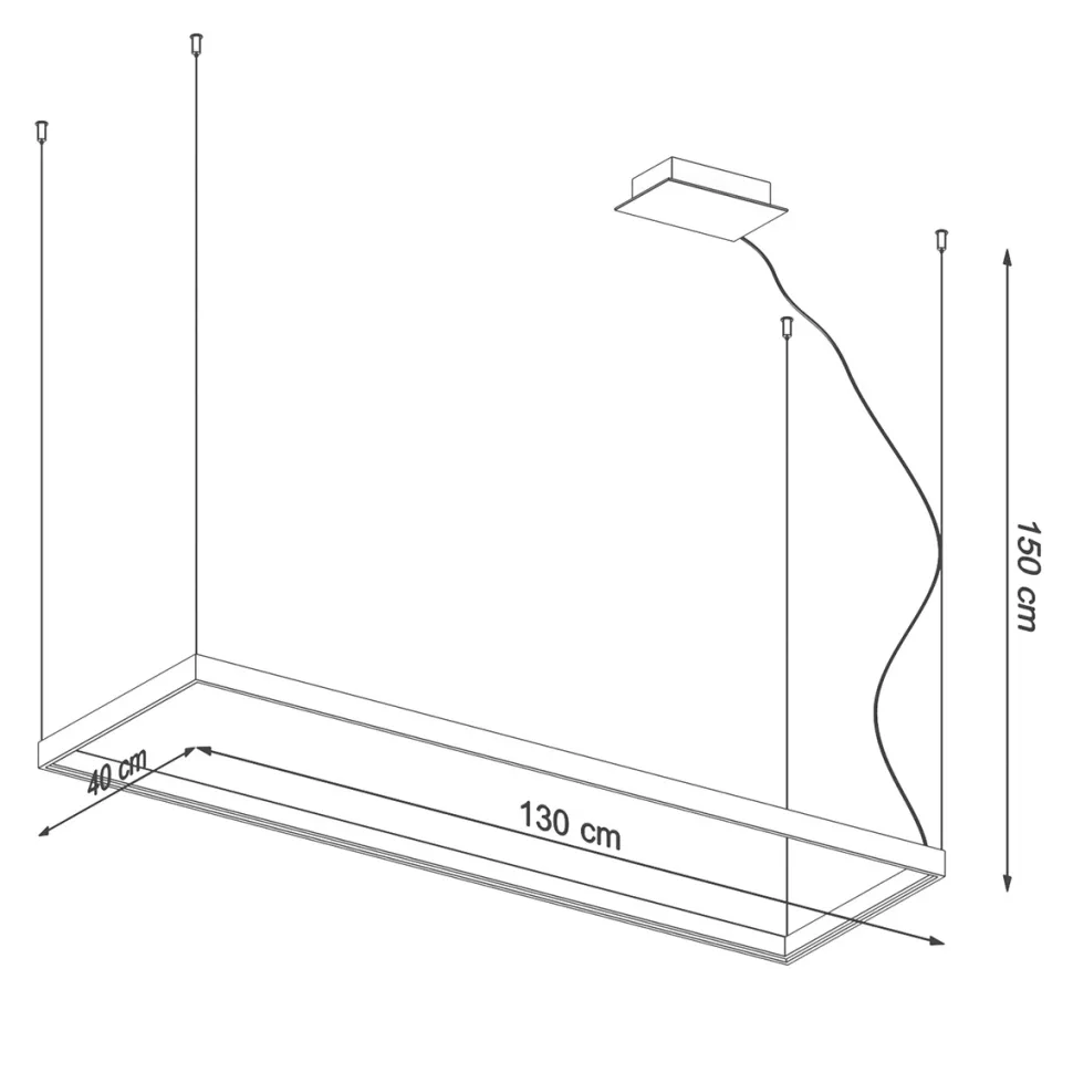 Żyrandol TUULA L biały LED 3000K