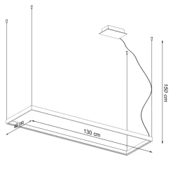 Żyrandol TUULA L złoty LED 4000K