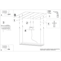 Żyrandol TUULA M biały LED 4000K