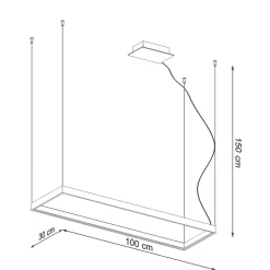 Żyrandol TUULA M czarny LED 4000K