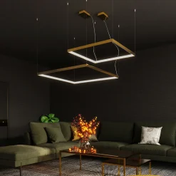 Żyrandol TUULA M złoty LED 4000K