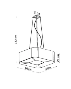 Żyrandol URANO 60 biały