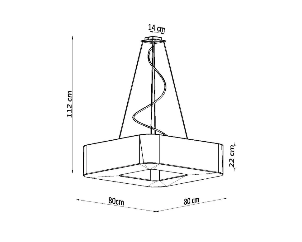 Żyrandol URANO 80 czarny