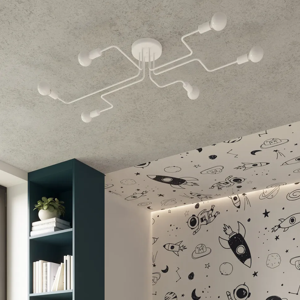 Żyrandol VECTOR 6 biały