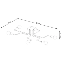 Żyrandol VECTOR 6 biały