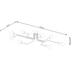 Żyrandol VECTOR 8 czarny