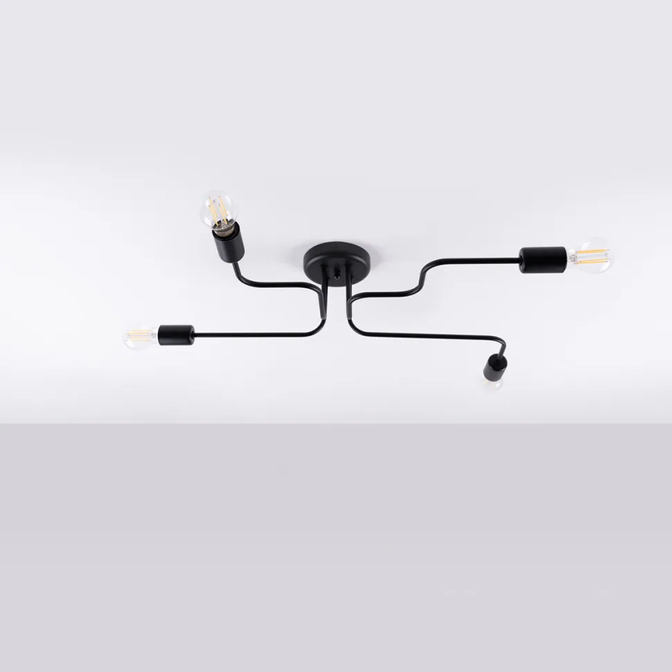 Żyrandol VECTOR 4 czarny