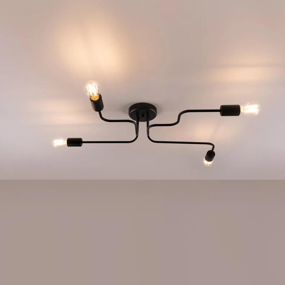 Żyrandol VECTOR 4 czarny