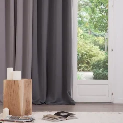 Zasłona zaciemniająca szara ciemna  140x260cm