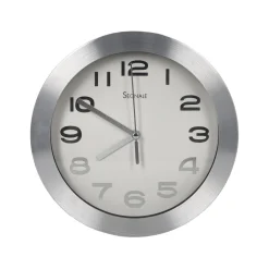 Zegar Ago chrom / biały