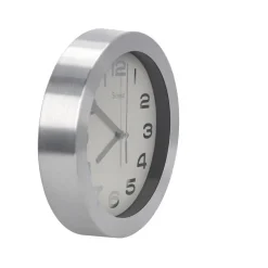 Zegar Ago chrom / biały