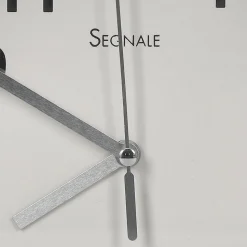 Zegar Ago chrom / biały