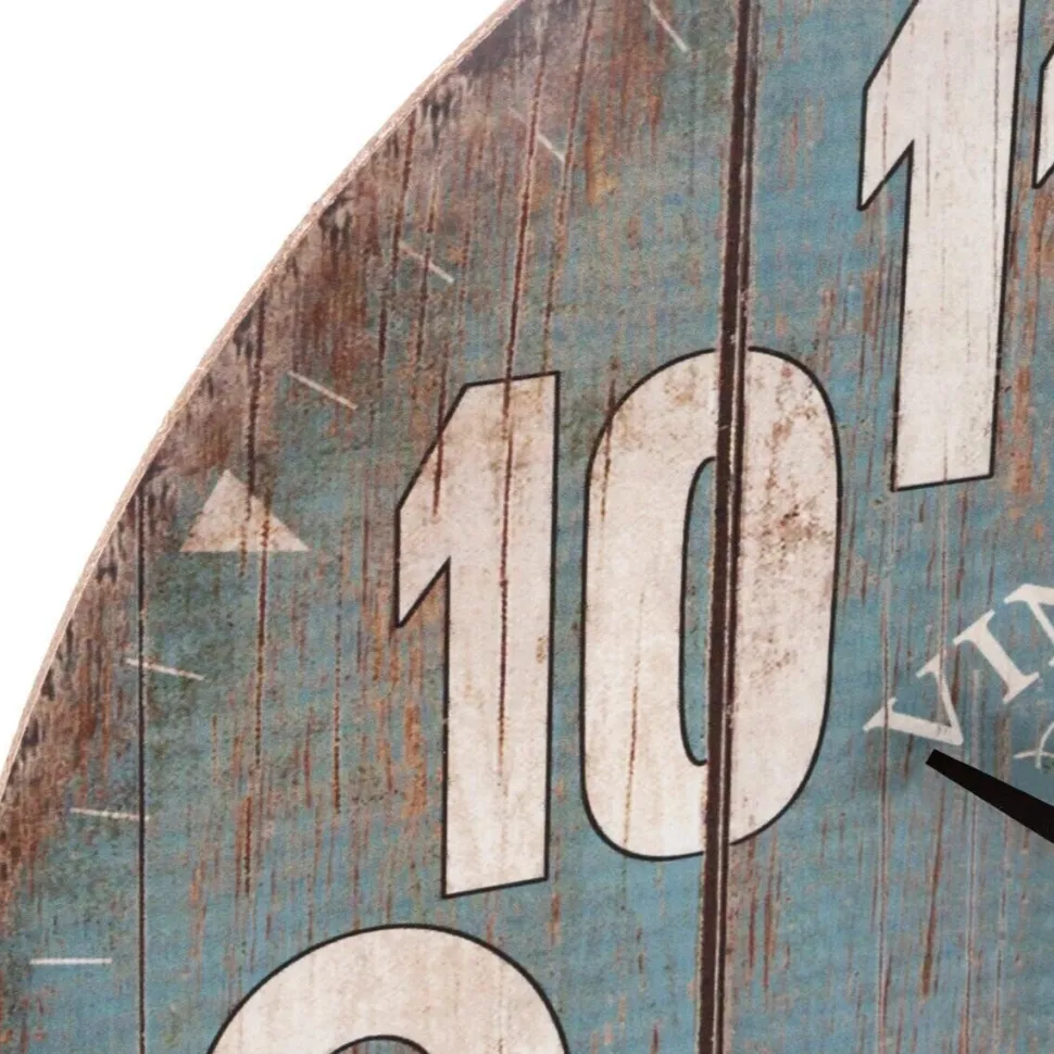 Zegar Alex 38cm vintage niebieski