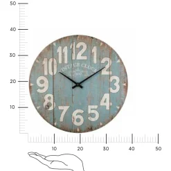 Zegar Alex 38cm vintage niebieski