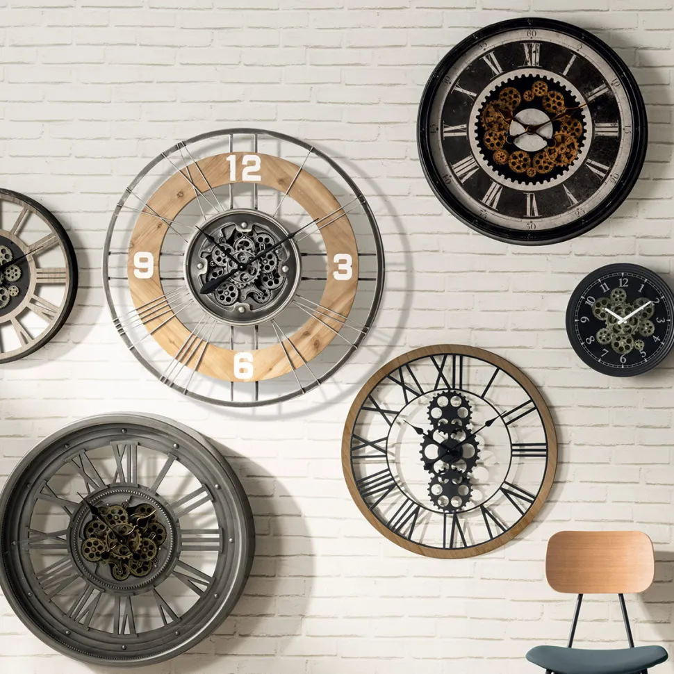 Zegar Charly 76cm brązowy