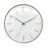 Zegar ścienny Luce biały/złoty