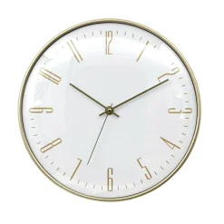 Zegar ścienny Luce biały/złoty