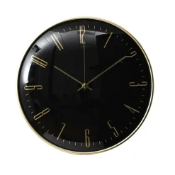 Zegar ścienny Luce czarny/złoty