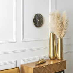 Zegar ścienny Luce czarny/złoty