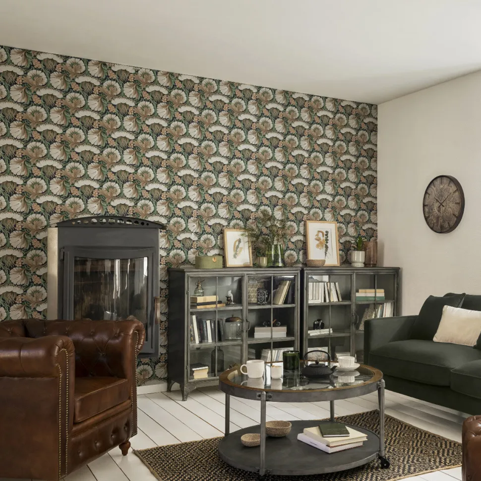 Zegar Deyan 50cm brązowy