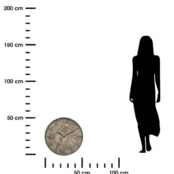 Zegar Deyan 50cm brązowy