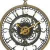 Zegar Meca 27cm. postarzane złoto