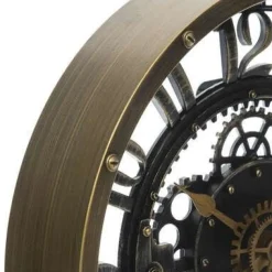 Zegar Meca 27cm. postarzane złoto