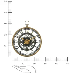 Zegar Meca 27cm. postarzane złoto