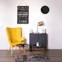 Zegar Rotin golden rose/ black