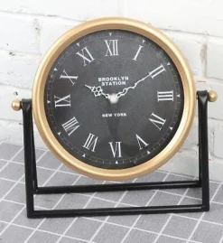 Zegar stojący Luca złoto czarny