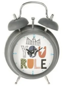 Zegarek budzik You Rule szary